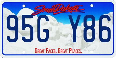 SD license plate 95GY86