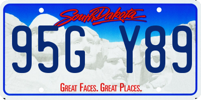 SD license plate 95GY89