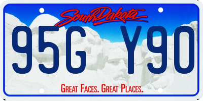 SD license plate 95GY90