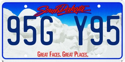 SD license plate 95GY95