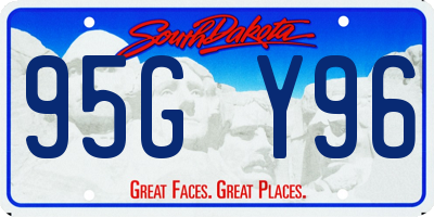 SD license plate 95GY96