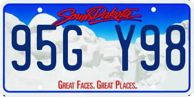 SD license plate 95GY98