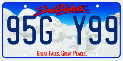 SD license plate 95GY99