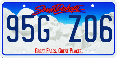 SD license plate 95GZ06