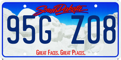SD license plate 95GZ08