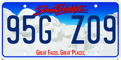 SD license plate 95GZ09
