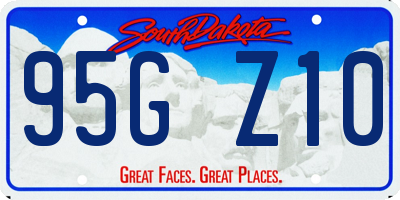 SD license plate 95GZ10