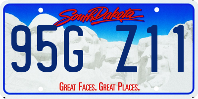 SD license plate 95GZ11