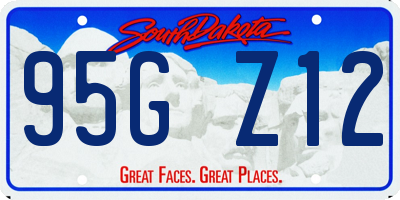 SD license plate 95GZ12