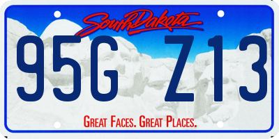 SD license plate 95GZ13