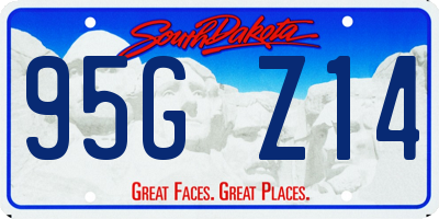 SD license plate 95GZ14