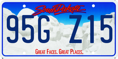 SD license plate 95GZ15