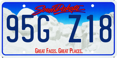 SD license plate 95GZ18