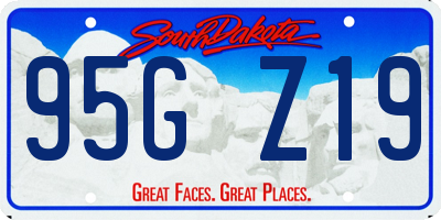 SD license plate 95GZ19