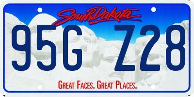 SD license plate 95GZ28