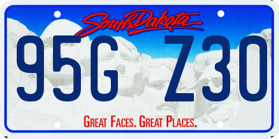 SD license plate 95GZ30