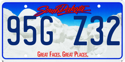 SD license plate 95GZ32