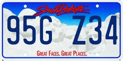 SD license plate 95GZ34