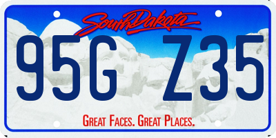 SD license plate 95GZ35