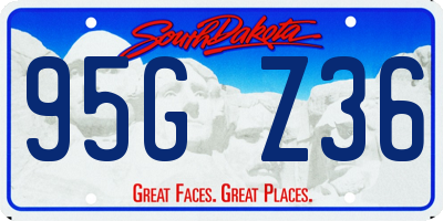 SD license plate 95GZ36