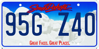 SD license plate 95GZ40