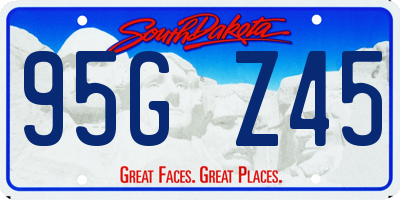 SD license plate 95GZ45