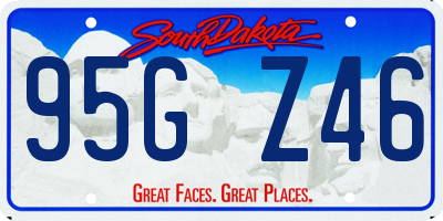 SD license plate 95GZ46