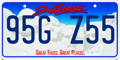 SD license plate 95GZ55
