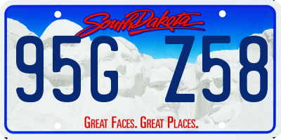 SD license plate 95GZ58