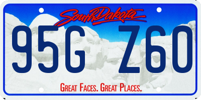 SD license plate 95GZ60