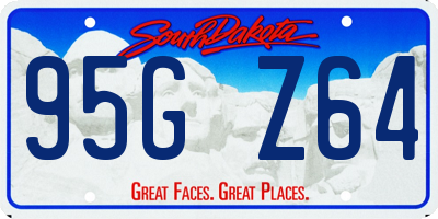 SD license plate 95GZ64