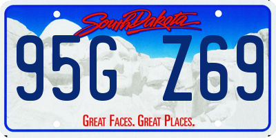 SD license plate 95GZ69