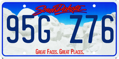 SD license plate 95GZ76