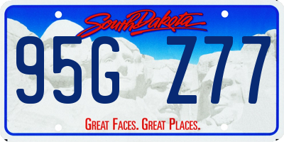 SD license plate 95GZ77