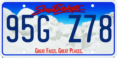 SD license plate 95GZ78
