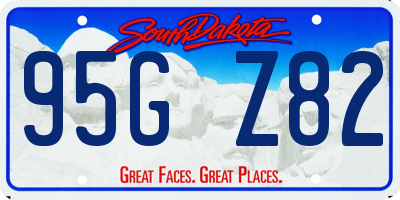 SD license plate 95GZ82