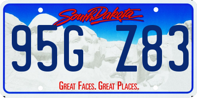 SD license plate 95GZ83