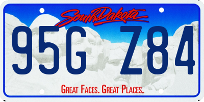 SD license plate 95GZ84
