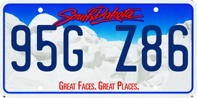 SD license plate 95GZ86