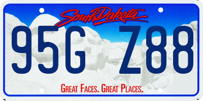 SD license plate 95GZ88