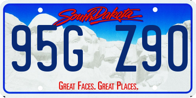 SD license plate 95GZ90