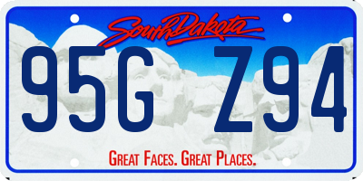 SD license plate 95GZ94