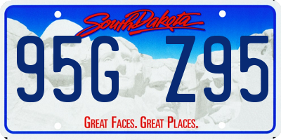 SD license plate 95GZ95