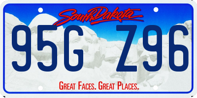 SD license plate 95GZ96