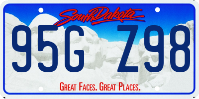 SD license plate 95GZ98