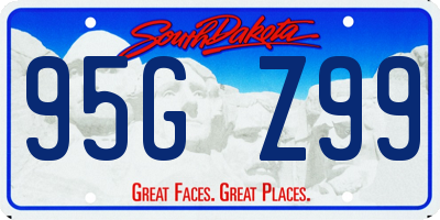 SD license plate 95GZ99