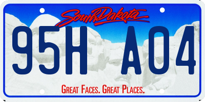 SD license plate 95HA04