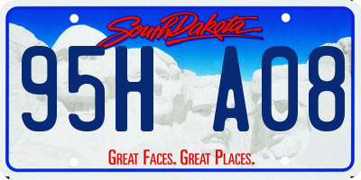 SD license plate 95HA08