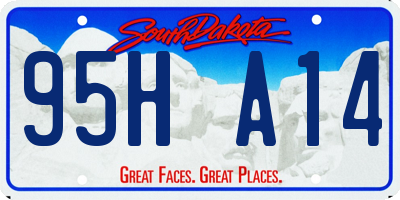 SD license plate 95HA14