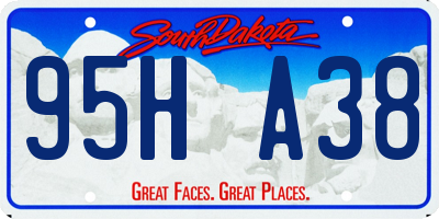 SD license plate 95HA38